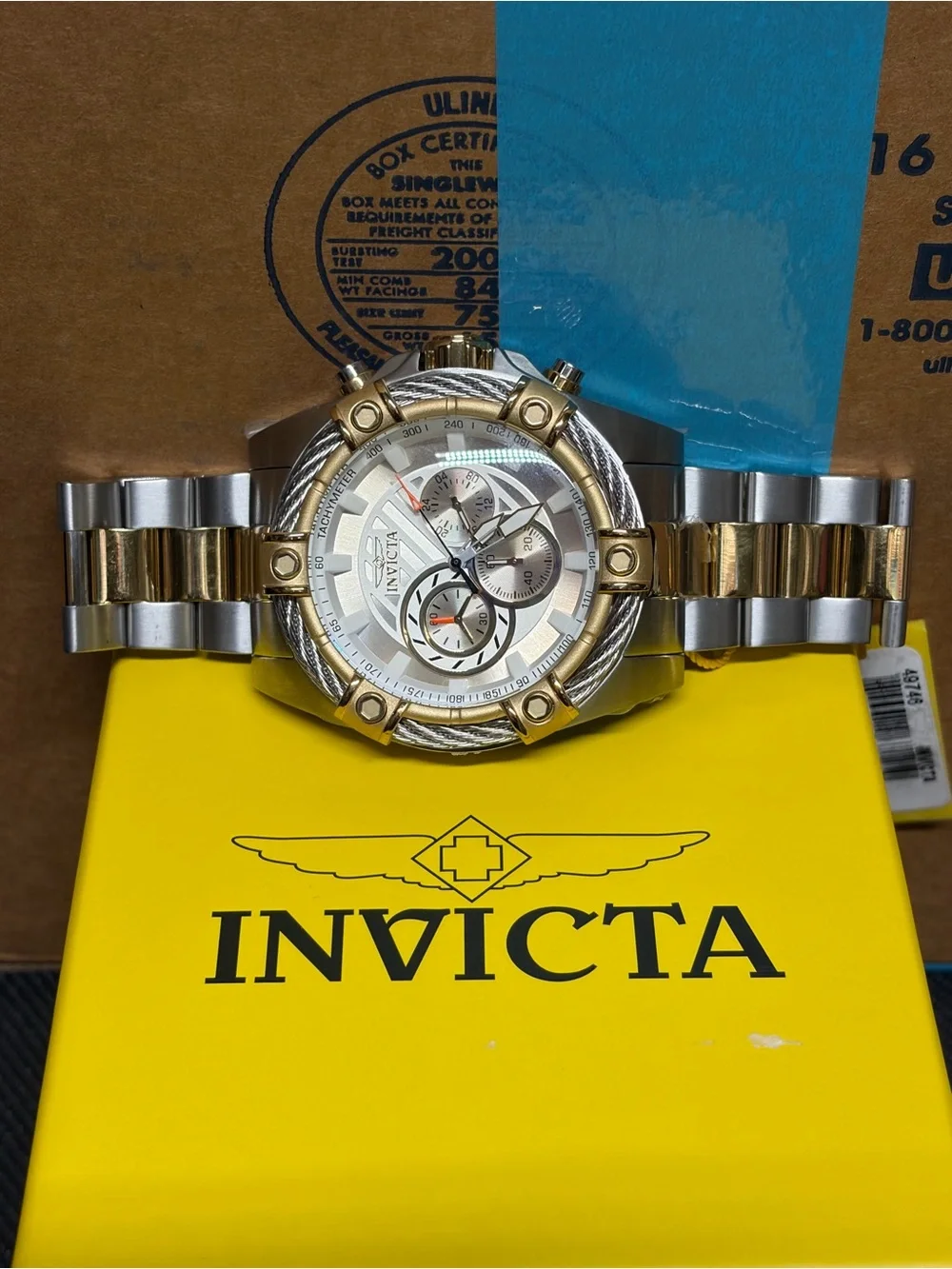 Invicta Bolt Ace Men's Watch - 52mm. Gold, Steel (49746)